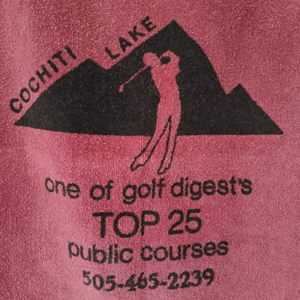 Vintage Cochiti Lake Sports Gear Clip On Golf Towel Very Faded & Distressed